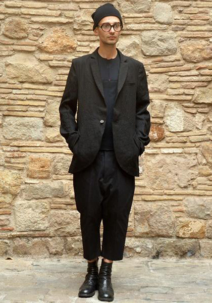 INDIVIDUAL SENTIMENTS MENS PEAKED LAPEL JACKET BLACK | 50%OFF SALE | DOSHABURI SHOP OUTLET