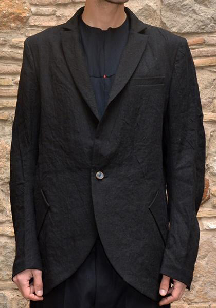 INDIVIDUAL SENTIMENTS MENS PEAKED LAPEL JACKET BLACK | 50%OFF SALE | DOSHABURI SHOP OUTLET