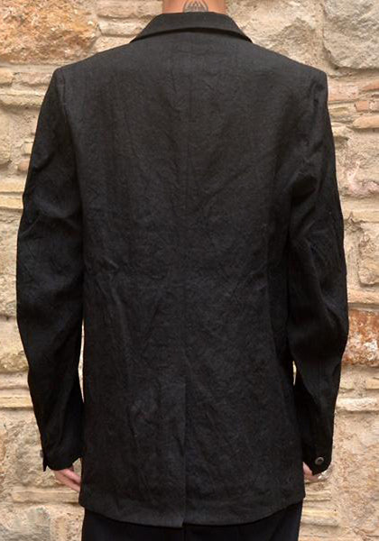 INDIVIDUAL SENTIMENTS MENS PEAKED LAPEL JACKET BLACK | 50%OFF SALE | DOSHABURI SHOP OUTLET