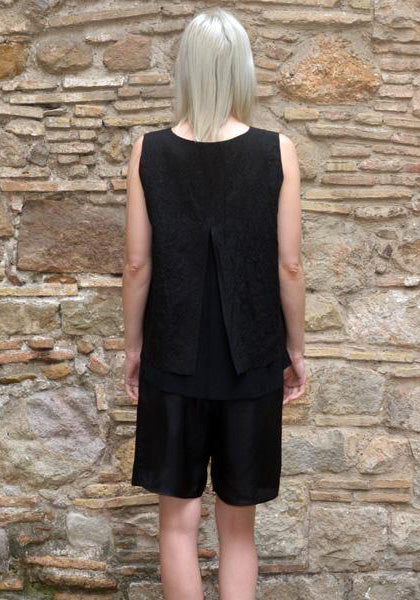 INDIVIDUAL SENTIMENTS WOMENS LAYERED SLEEVELESS TOP 50% Off-Sale 