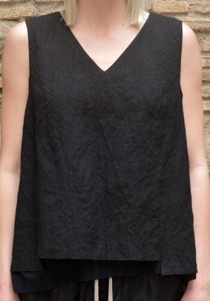 INDIVIDUAL SENTIMENTS WOMENS LAYERED SLEEVELESS TOP 50% Off-Sale 