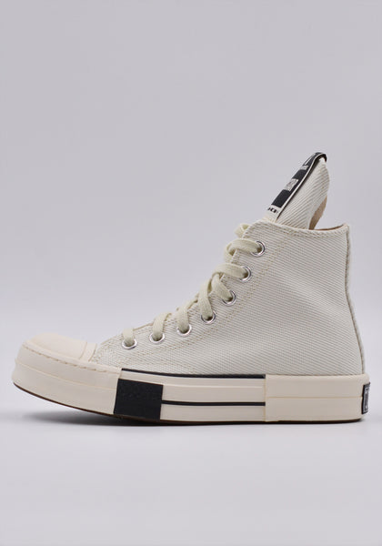 RICK OWENS DRKSHDW x CONVERSE DC02AX686 DRKSTAR HI-CUT SNEAKERS WHITE