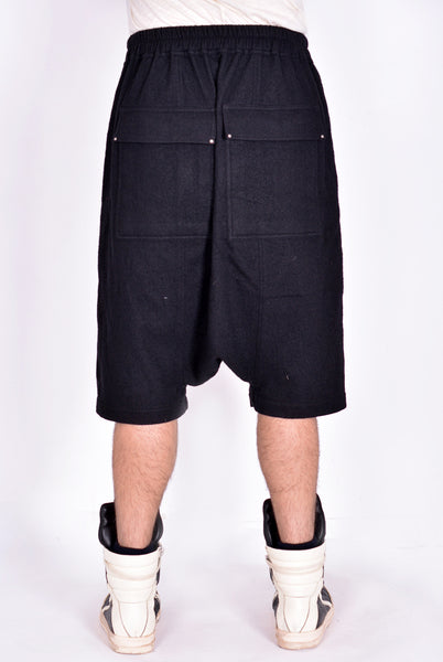 RICK OWENS RU20F3384 WCF 09 RICK'S PODS SHORTS BLACK FW20 | DOSHABURI Online Shop