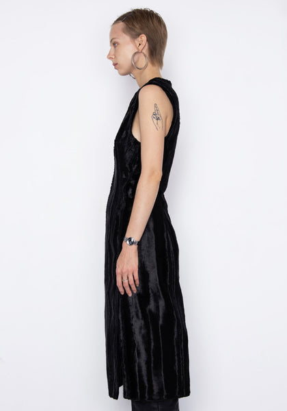 KWAIDAN EDITIONS FAKE PONY DECONSTRUCTED DRESS BLACK FW22 | DOSHABURI Online Shop