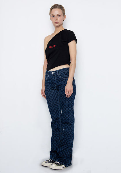 CHARLES JEFFREY LOVERBOY CJLAW22LDJ LADY ETCHED DENIM PANTS FW22 | DOSHABURI Online Shop