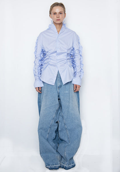 PROTOTYPES PT2LL01SH01-US OUTLINE SHIRT LIGHT BLUE FW22 | DOSHABURI Online Shop