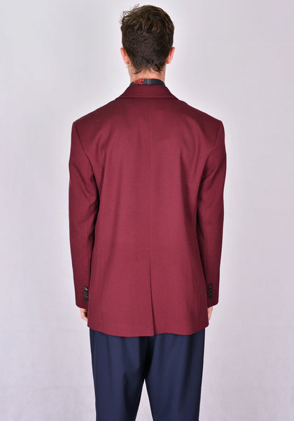 ERNEST W. BAKER BL18 SINGLE BREASTED WELT POCKET BLAZER BORDEAUX