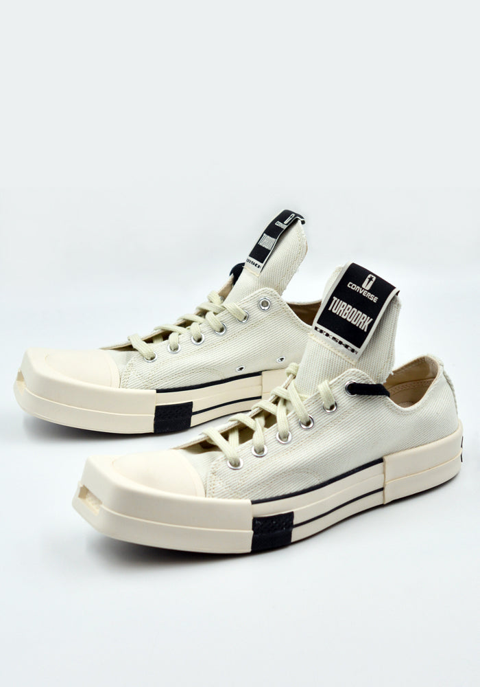 Rick Owens Drkshdw Converse TURBODRK OX SNEAKERS WHITE