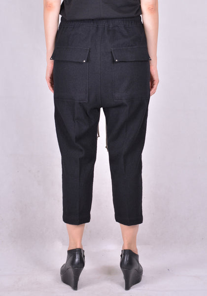 RICK OWENS RP20F2303 WCF DRAWSTRING PANTS BLACK FW20 | DOSHABURI Online Shop