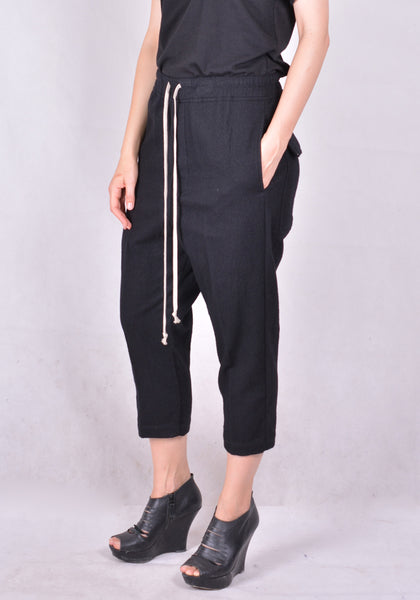 RICK OWENS RP20F2303 WCF DRAWSTRING PANTS BLACK FW20 | DOSHABURI Online Shop