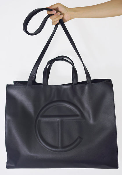 TELFAR TF-01-L SHOPPING BAG LARGE BLACK - DOSHABURI Shop