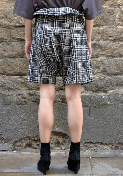 BLESS NO.59 STONE SHORTS TWEED BLACK/WHITE 50%OFF SALE-DOSHABURI Shop