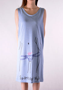 BERNHARD WILLHELM S20//30_SH LONG TANKTOP LIGHT BLUE - DOSHABURI Shop