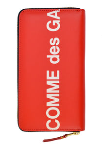 COMME DE GARCONS SA0111HL UNISEX WALLET HUGE LOGO RED - DOSHABURI Shop