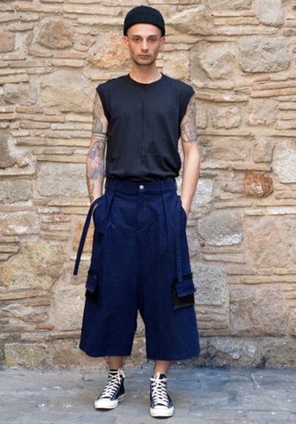  DAMIR DOMA MENS PELL WIDE LEG TROUSERS INDIGO | 50%OFF SALE | DOSHABURI Online Shop