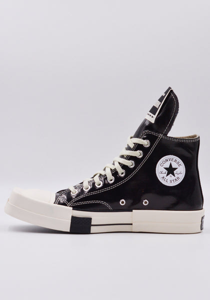 RICK OWENS DRKSHDW x CONVERSE DC01BX291 TURBODRK HI DENIM SHOES BLACK FW22