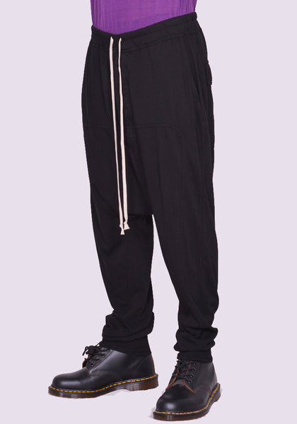 RICK OWENS DRKSHDW PRISONER DRAWSTRING PANTS BLACK SS23 | DOSHABURI Online Shop