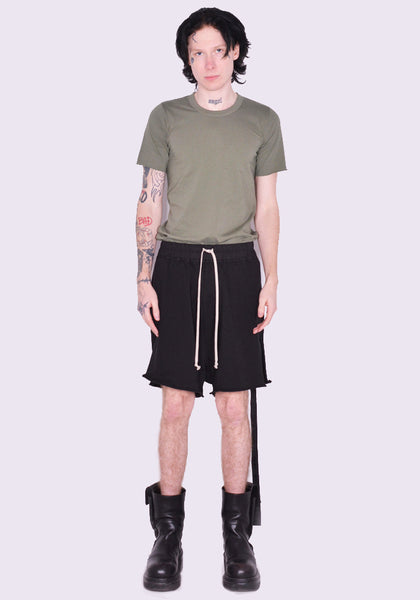 RICK OWENS DRKSHDW TRUCKER CUT OFFS SHORTS BLACK SS23 | DOSHABURI Online Shop　