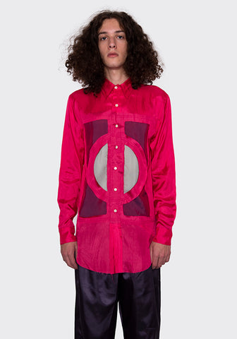 EDWARD CUMING FW22-S03B COLLAGE SHIRT FUSCHIA FW22 | DOSHABURI Online Shop