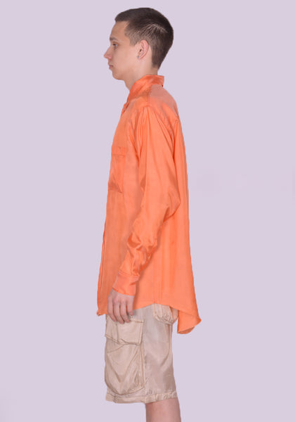 EDWARD CUMING SS23-S06 EASY POCKET SHIRT ORANGE SS23 | DOSHABURI Online Shop