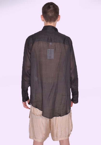 EDWARD CUMING SS23-S04B LUNG WINDOW SHIRT BLACK SS23 | DOSHABURI Online Shop