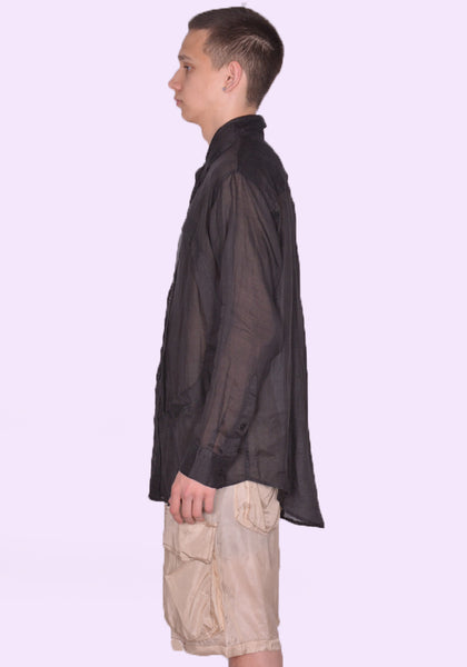 EDWARD CUMING SS23-S04B LUNG WINDOW SHIRT BLACK SS23 | DOSHABURI Online Shop