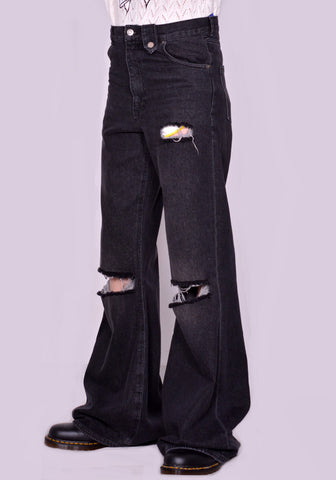 EGONLAB. DN 003 ATOMIC STONEWASHED DENIM PANTS BLACK SS23 | DOSHABURI Online Shop