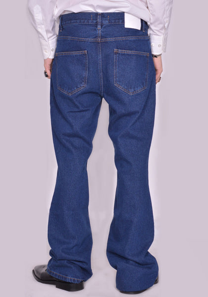 ERNEST W. BAKER JE01 FLARE DENIM JEANS BLUE SS23 | DOSHABURI Online Shop