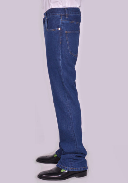 ERNEST W. BAKER JE01 FLARE DENIM JEANS BLUE SS23 | DOSHABURI Online Shop