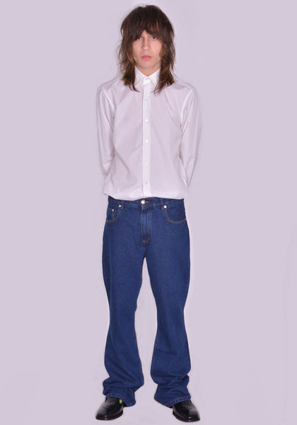 ERNEST W. BAKER JE01 FLARE DENIM JEANS BLUE SS23 | DOSHABURI Online Shop