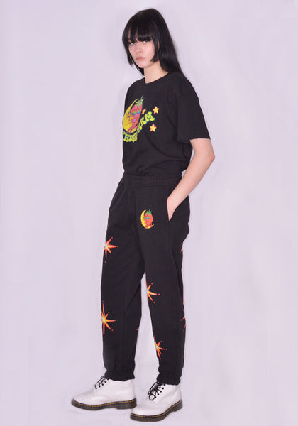 SKY HIGH FARM SHF03P032 UNISEX ALLY BO FIREWORK SWEATPANTS BLACK SS23 | DOSHABURI Online Shop