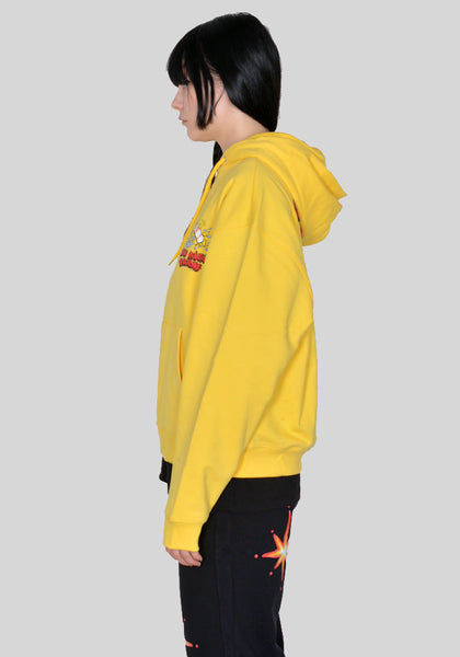 SKY HIGH FARM SHF03T023 SLIPPERY WHEN WET GRAPHIC ZIP SWEAT HOODIE YELLOW SS23 | DOSAHBURI Online Shop