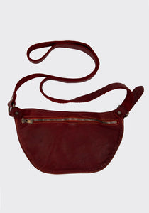 GUIDI Q100 SOFT HORSE FULL GRAIN LEATHER BELT BAG DARK RED | DOSHABURI Online Shop