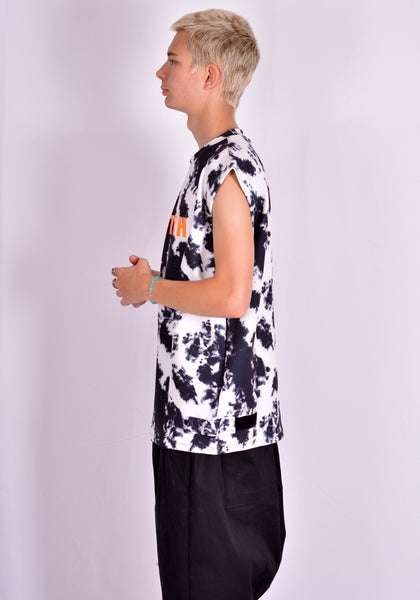 GUACAMOLE 20-2001-TDB RASH GUARD/TANKTOP TIE DYE BLACK/WHITE | DOSHABURI Online Shop