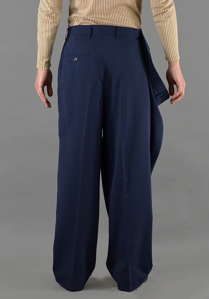 HED MAYNER 通販 OVER SIZE TROUSERS NAVY -DOSHABURIオンライン