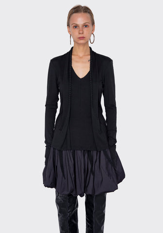 KIKO KOSTADINOV KKWAW22TP05-32 CONCEALED NECKLACE TOP BLACK FW22 | DOSHABURI Online Shop
