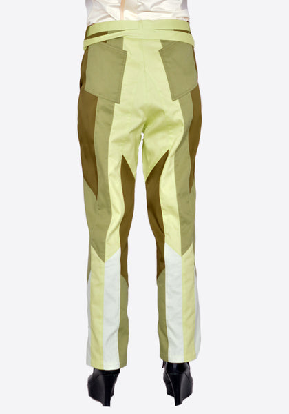 KIKO KOSTADINOV KKWSS22T02 DAINTREE PANELLED TROUSER TEA GREEN/MULTI SS22 | DOSHABURI Online Shop