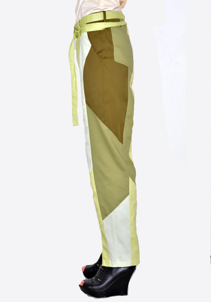 KIKO KOSTADINOV KKWSS22T02 DAINTREE PANELLED TROUSER TEA GREEN/MULTI SS22 | DOSHABURI Online Shop