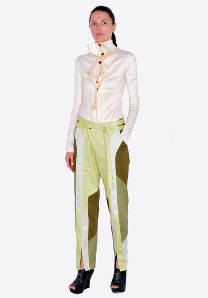 KIKO KOSTADINOV KKWSS22T02 DAINTREE PANELLED TROUSER TEA GREEN/MULTI SS22 | DOSHABURI Online Shop