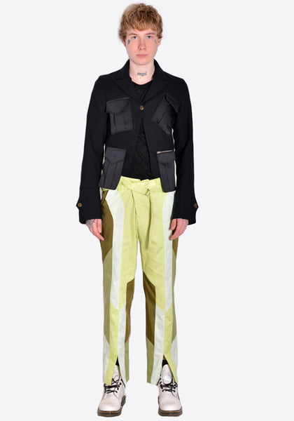 KIKO KOSTADINOV KKWSS22T02 DAINTREE PANELLED TROUSER TEA GREEN/MULTI SS22 | DOSHABURI Online Shop