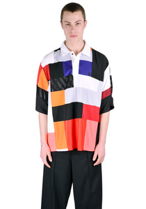 KOCHE KPS20TP48 COLOR BLOCK SHORT SLEEVE POLO MULTI COLOR - DOSHABURI Shop