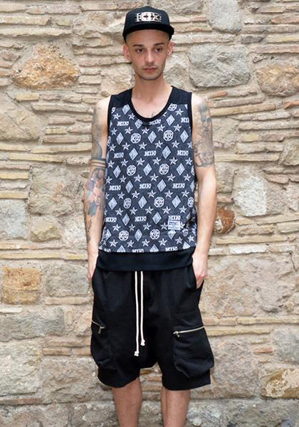 KTZ COTTON JACQUARD MONOGRAM VEST BLACK | 50% Off-Sale | Doshaburi Online Shop