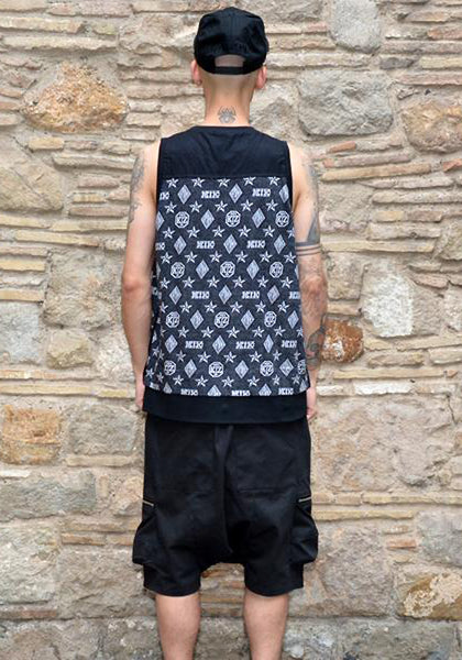 KTZ COTTON JACQUARD MONOGRAM VEST BLACK | 50% Off-Sale | Doshaburi Online Shop