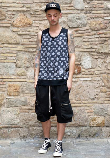 KTZ COTTON JACQUARD MONOGRAM VEST BLACK | 50% Off-Sale | Doshaburi Online Shop