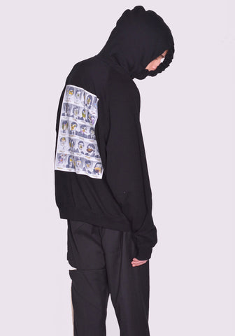 KUSIKOHC KUF2MF06AP FLOWER MEN HOODIE BLACK FW22 | DOSHABURI Online Shop