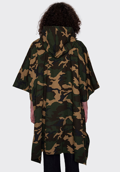 LU'U DAN MC005_CC OVERSIZED PONCHO CAMO FW22 | DOSHABURI Online Shop