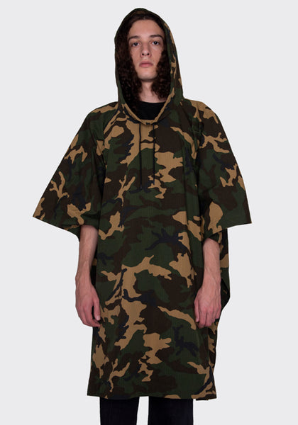 LU'U DAN MC005_CC OVERSIZED PONCHO CAMO FW22 | DOSHABURI Online Shop