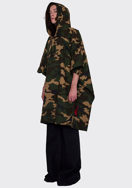 LU'U DAN MC005_CC OVERSIZED PONCHO CAMO FW22 | DOSHABURI Online Shop