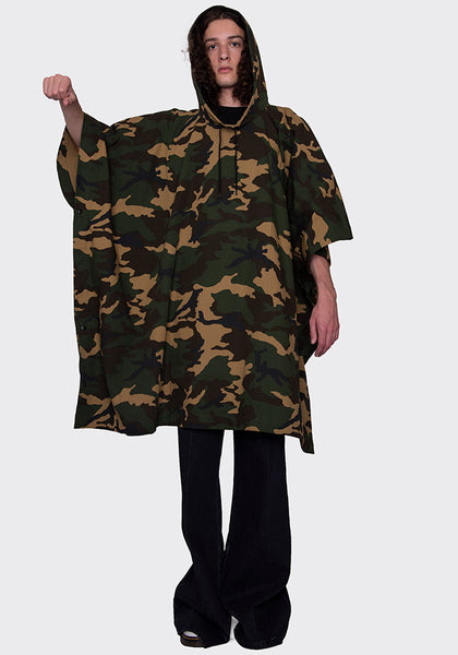 LU'U DAN MC005_CC OVERSIZED PONCHO CAMO FW22 | DOSHABURI Online Shop