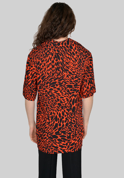 LU'U DAN MT018_LES PSYCHEDELIC LEOPARD PRINT PAJAMA SHIRT SS23 | DOSHABURI Online Shop